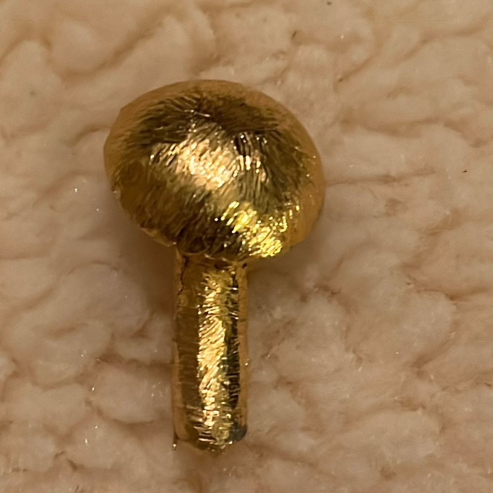 Van’s Authentic Mushroom Gold Color Pendant Charm Brooch Pin